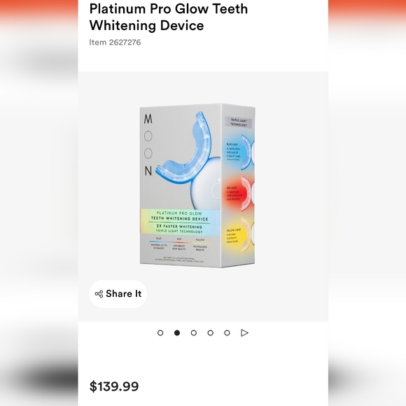 Platinum Pro Glow Teeth Whitening Device - Blue and White - Picture 1 of 7